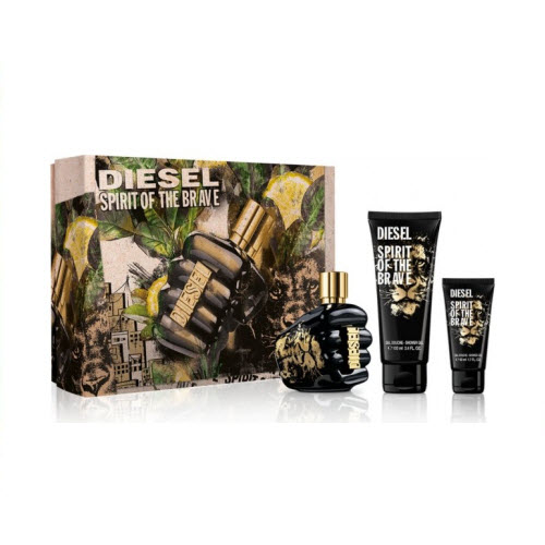Diesel Spirit Of The Brave Giftset EDT for him 75 mL Natural Spray 100mL Shower Gel 