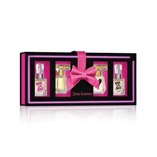 Juicy Couture 4pcs Mini Gift Set For Her Black Box